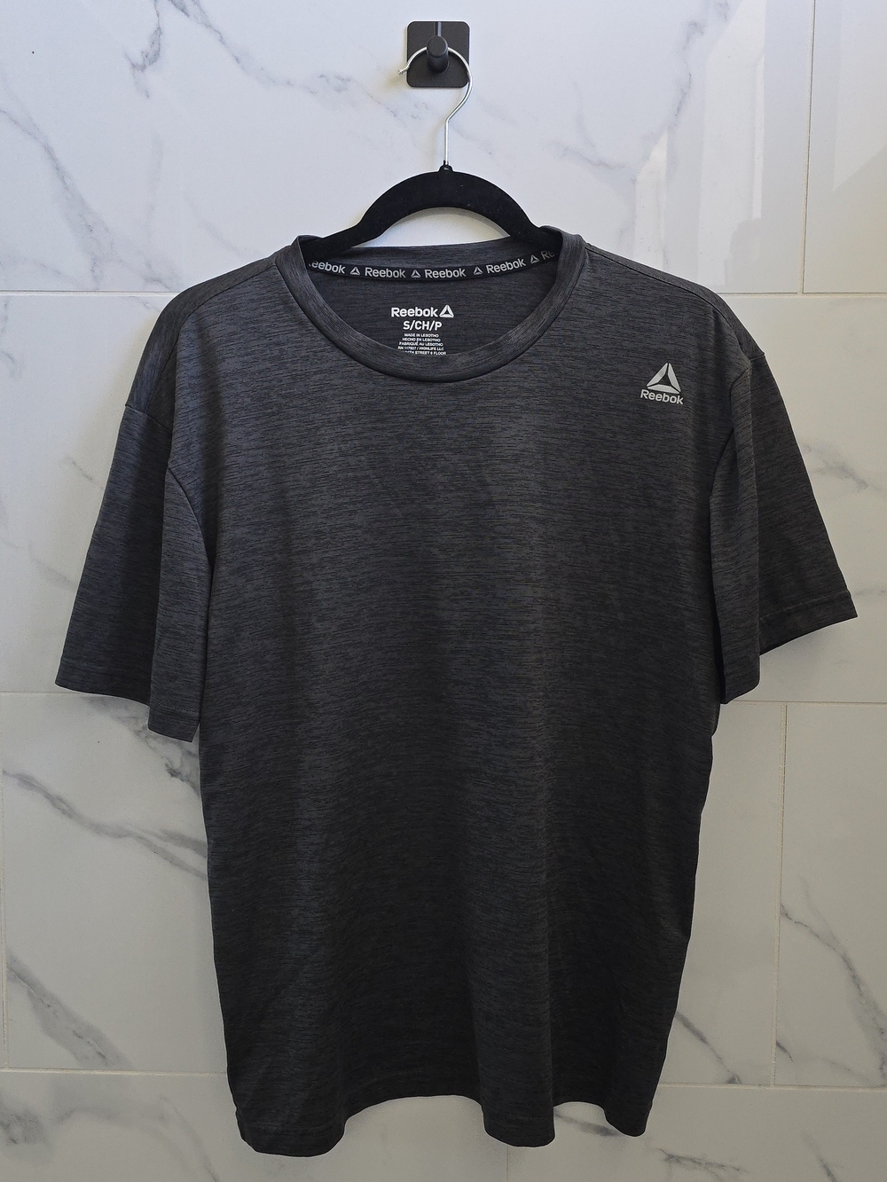 Reebok Men’s Heather Charcoal Short Sleeve Tee